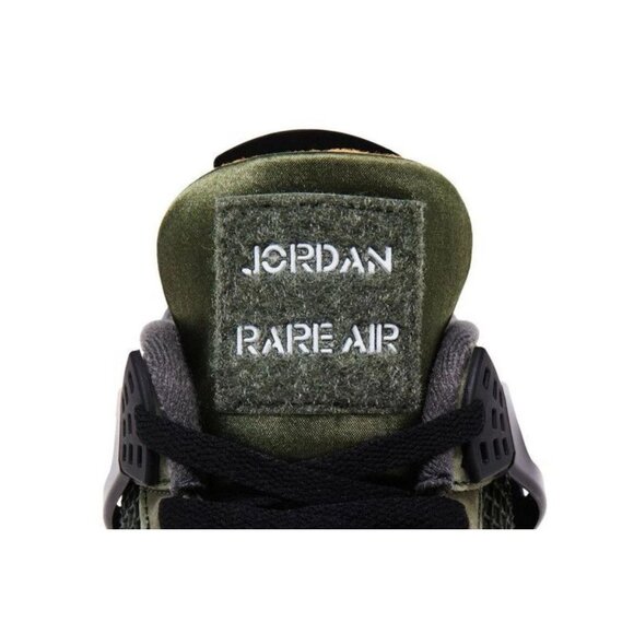 Undefeated X Air Jordan 4 Retro OG SP Mens Sneakers Size 9 Olive/Black - Picture 4 of 7